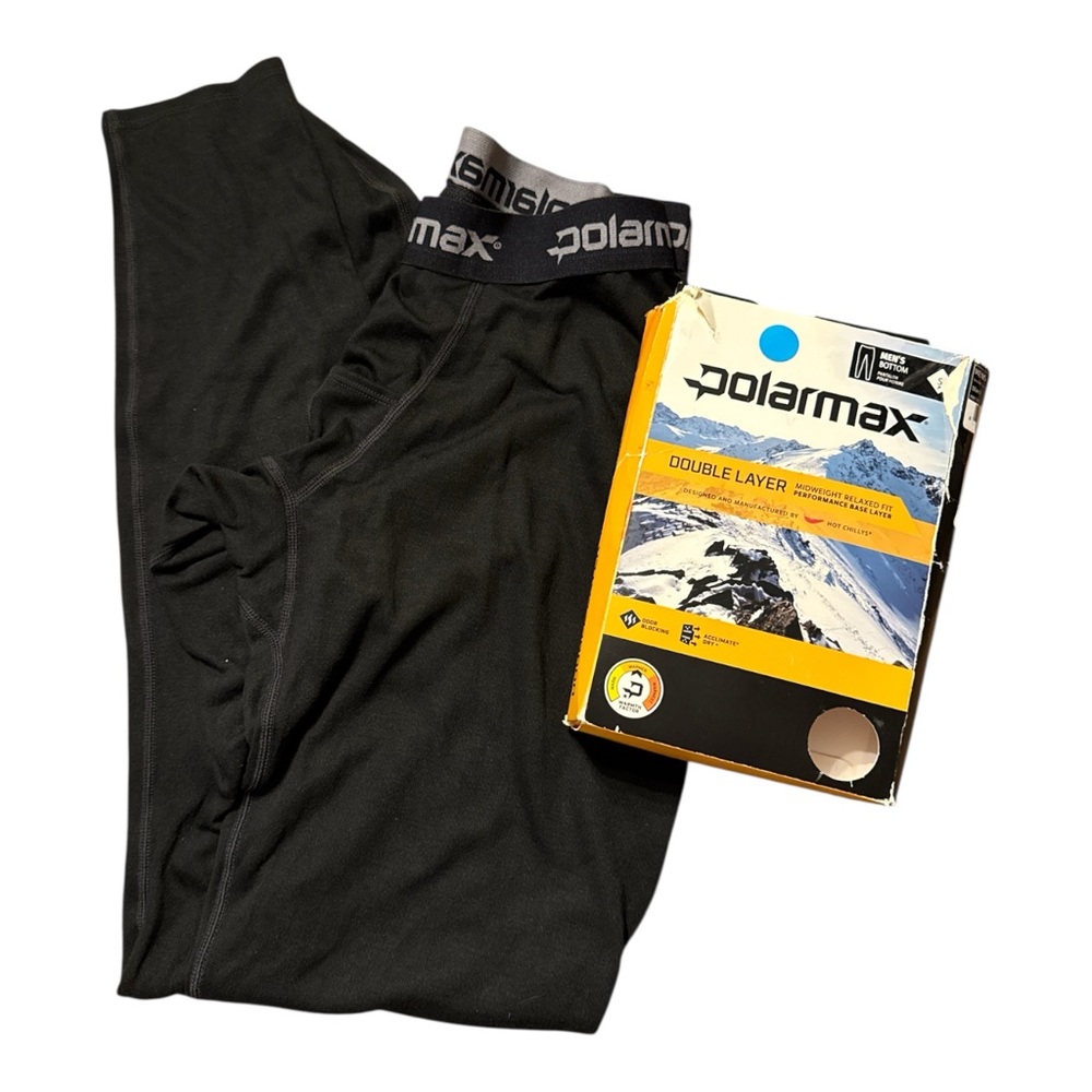 Black Men's midweight double‎ layer bottoms